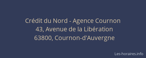 Crédit du Nord - Agence Cournon