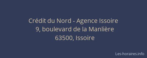 Crédit du Nord - Agence Issoire