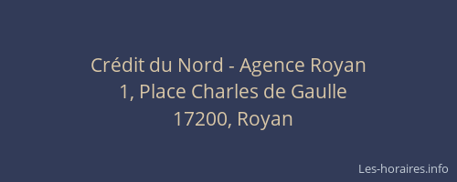 Crédit du Nord - Agence Royan