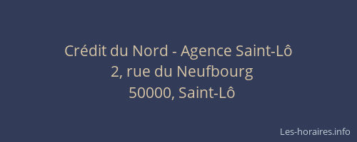 Crédit du Nord - Agence Saint-Lô