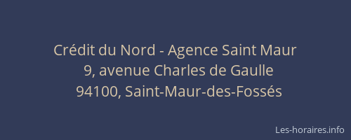 Crédit du Nord - Agence Saint Maur