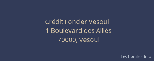 Crédit Foncier Vesoul