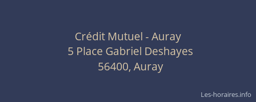 Crédit Mutuel - Auray