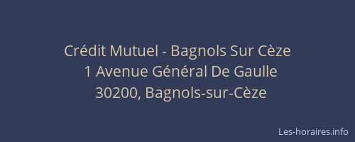 Crédit Mutuel - Bagnols Sur Cèze