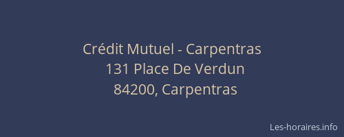 Crédit Mutuel - Carpentras