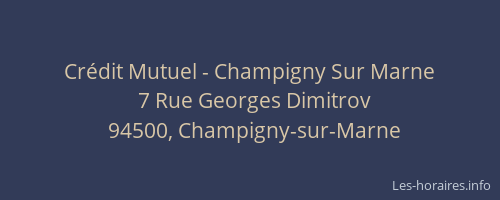 Crédit Mutuel - Champigny Sur Marne