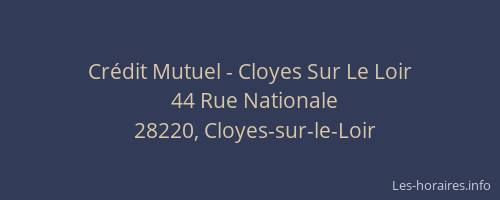 Crédit Mutuel - Cloyes Sur Le Loir