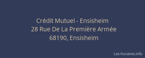 Crédit Mutuel - Ensisheim