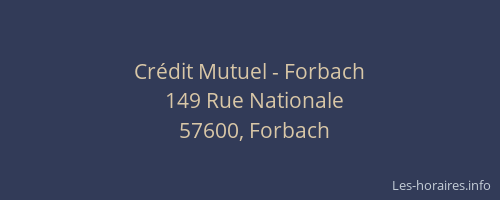 Crédit Mutuel - Forbach