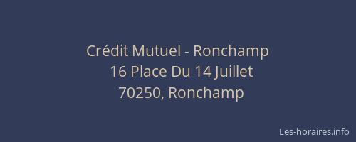 Crédit Mutuel - Ronchamp