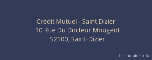 Crédit Mutuel - Saint Dizier