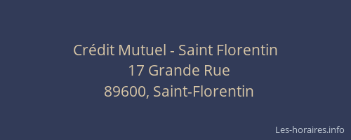 Crédit Mutuel - Saint Florentin