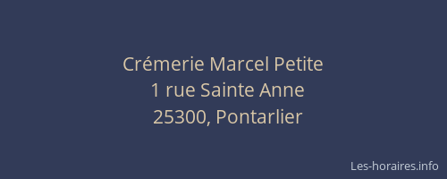 Crémerie Marcel Petite