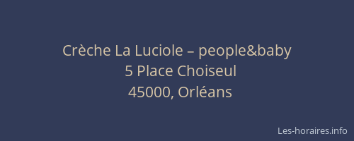 Crèche La Luciole – people&baby