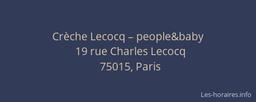 Crèche Lecocq – people&baby