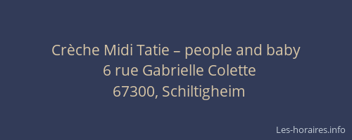 Crèche Midi Tatie – people and baby