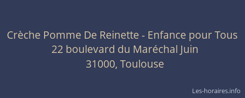 Crèche Pomme De Reinette - Enfance pour Tous