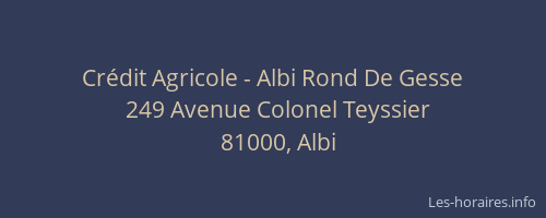 Crédit Agricole - Albi Rond De Gesse