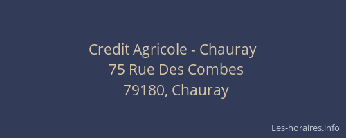 Credit Agricole - Chauray