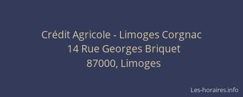 Crédit Agricole - Limoges Corgnac