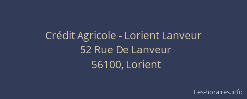 Crédit Agricole - Lorient Lanveur