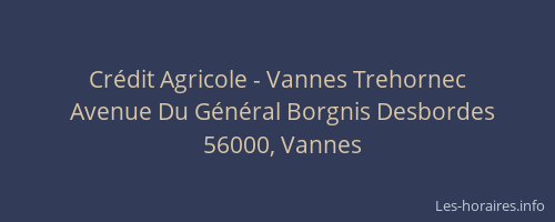 Crédit Agricole - Vannes Trehornec