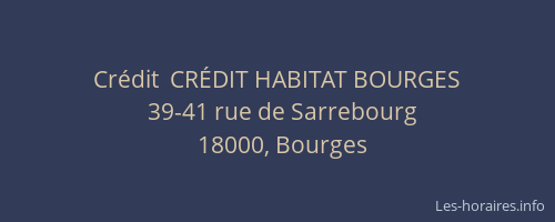 Crédit  CRÉDIT HABITAT BOURGES