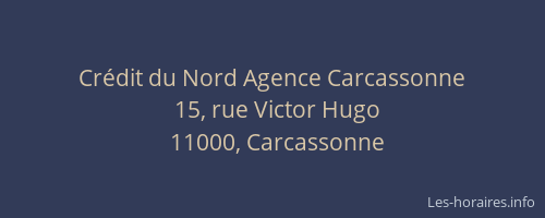 Crédit du Nord Agence Carcassonne