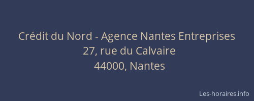 Crédit du Nord - Agence Nantes Entreprises