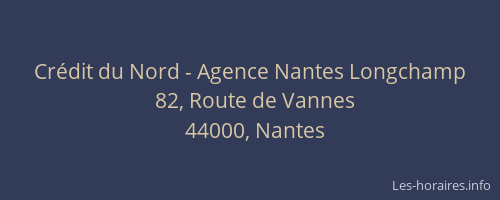 Crédit du Nord - Agence Nantes Longchamp