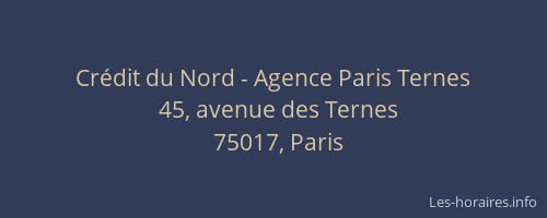 Crédit du Nord - Agence Paris Ternes