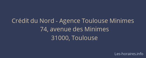 Crédit du Nord - Agence Toulouse Minimes