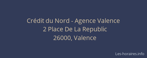 Crédit du Nord - Agence Valence
