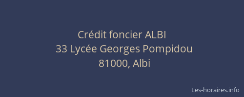 Crédit foncier ALBI