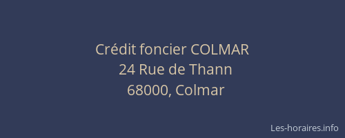 Crédit foncier COLMAR