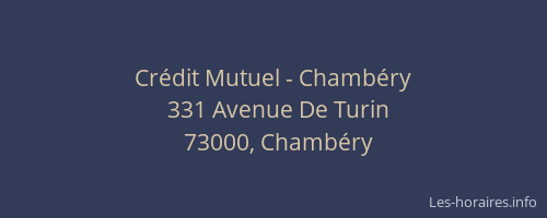 Crédit Mutuel - Chambéry