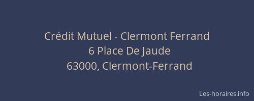 Crédit Mutuel - Clermont Ferrand