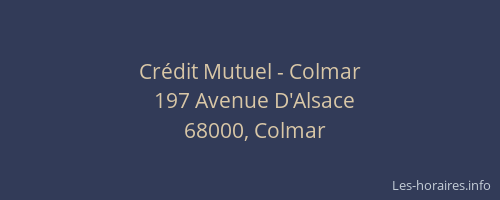 Crédit Mutuel - Colmar