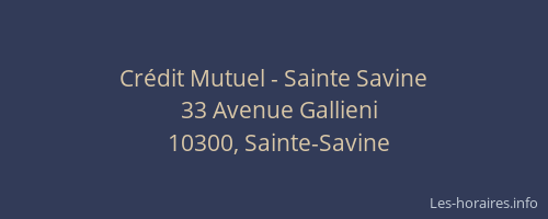 Crédit Mutuel - Sainte Savine
