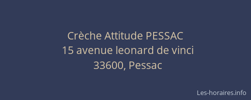 Crèche Attitude PESSAC