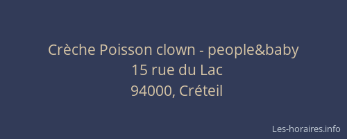 Crèche Poisson clown - people&baby