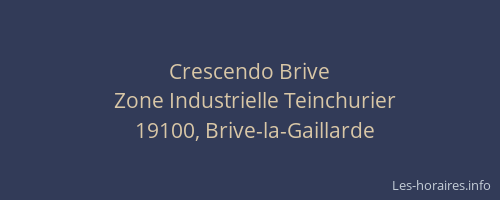 Crescendo Brive