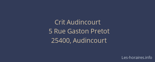 Crit Audincourt