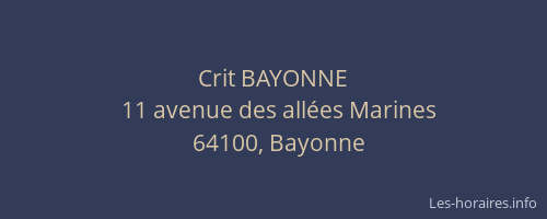 Crit BAYONNE