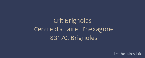 Crit Brignoles