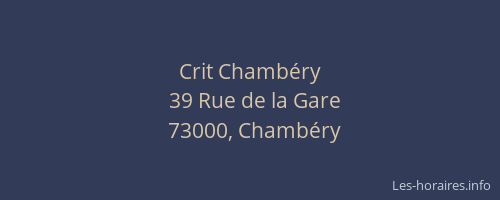 Crit Chambéry