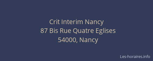 Crit Interim Nancy