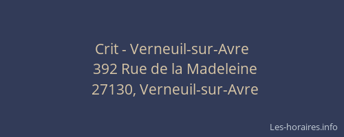 Crit - Verneuil-sur-Avre