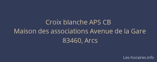 Croix blanche APS CB