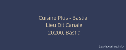 Cuisine Plus - Bastia